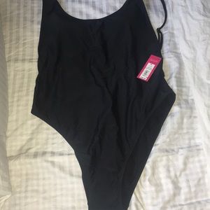 NWT one piece black bathing suite